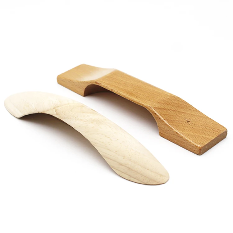 Eco-friendly Oak Beech Pine Birch Handle New Kitchen Cabinet Wood Handle For Furniture Cupboard Drawer