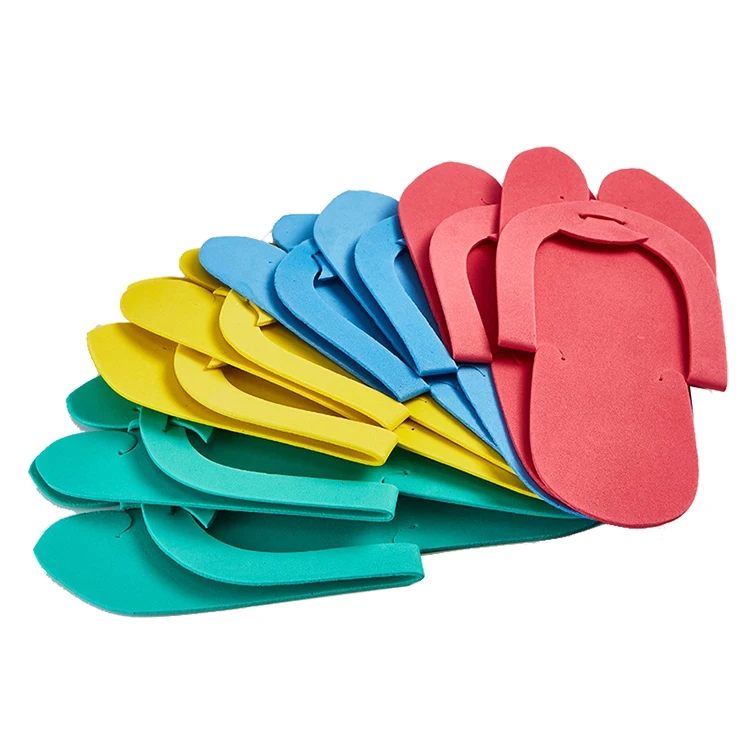Hotel Salon Factory Multicolor Indoor Flip-Flops EVA Disposable Slippers for Pedicure Bath