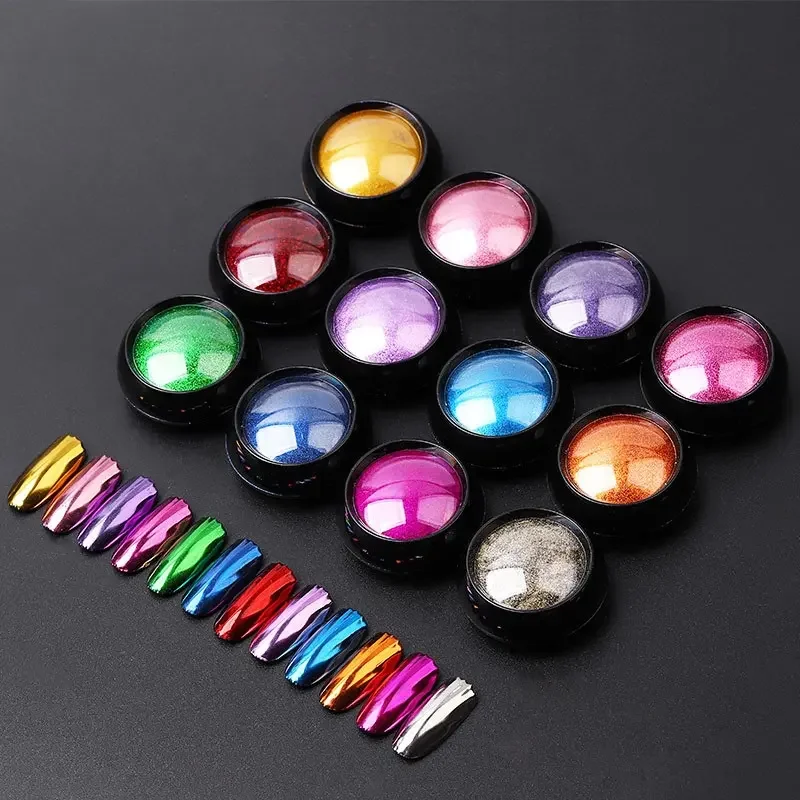 Mirror Nail Powder Pigment Pearl White Nail Art Glitter Dust Chrome Mirror Powder Holographic Decorations For Nails