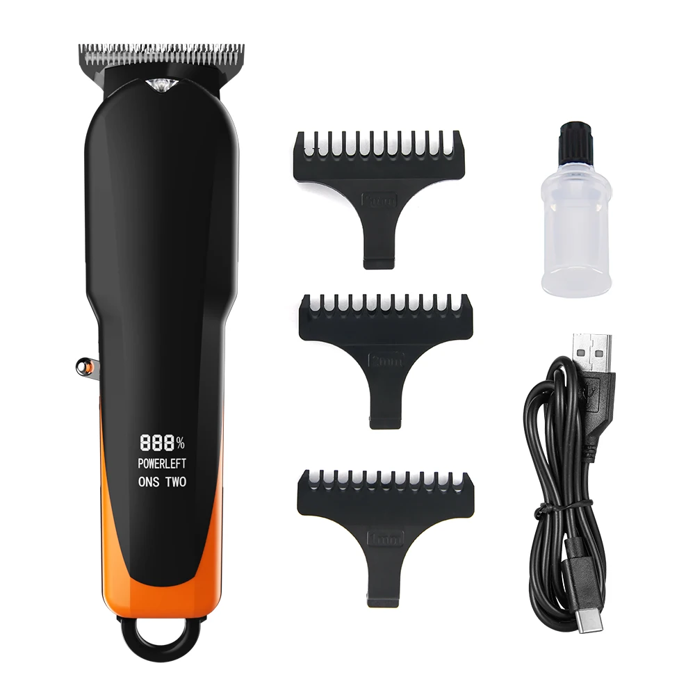 PRITECH Cordless Lithium Hair Clipper 6600rpm Detailer Hair Trimmer with Ergonomic Collection