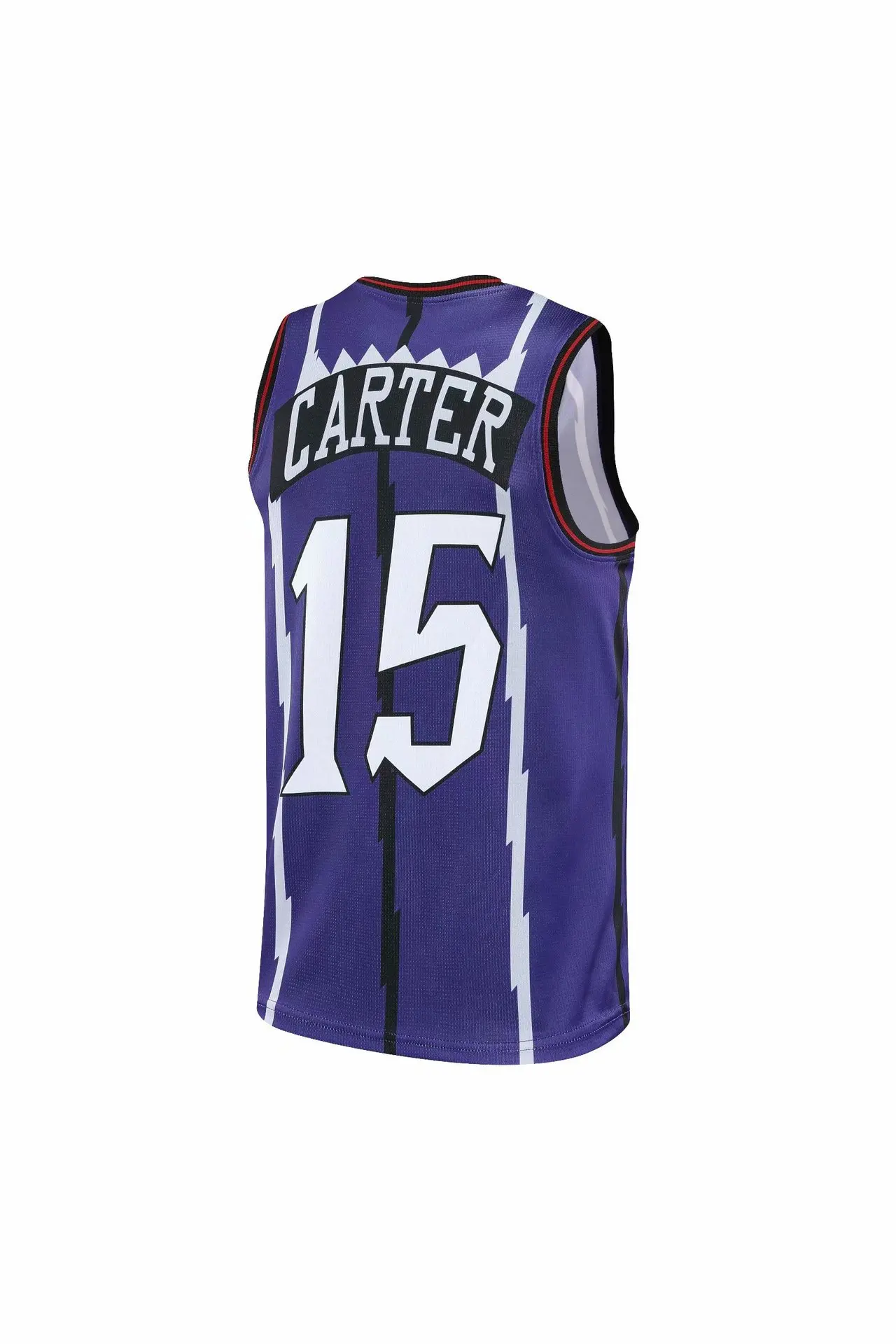 Оптовая продажа nbajersey вертикальные полосы Raptors #15Carter трикотажные изделия Raptor Молодежная лучшая баскетбольная форма голубого и белого