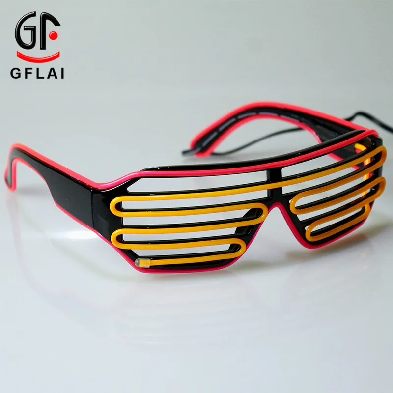 New Product 4 Flashing Modes LED Shutter Glasses For Carnival Light up Glow Glasses