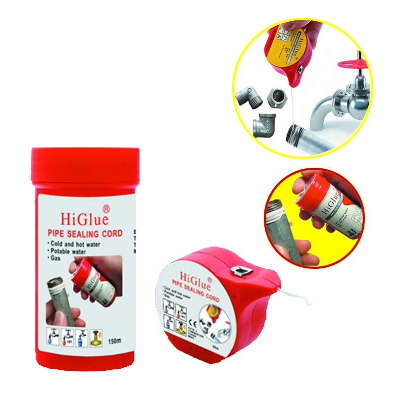 50m/160m pipe sealing cord Higlue 55 55 pipe rope water pipe hot and cold joint leak-proof gas thread sealing glue raw material