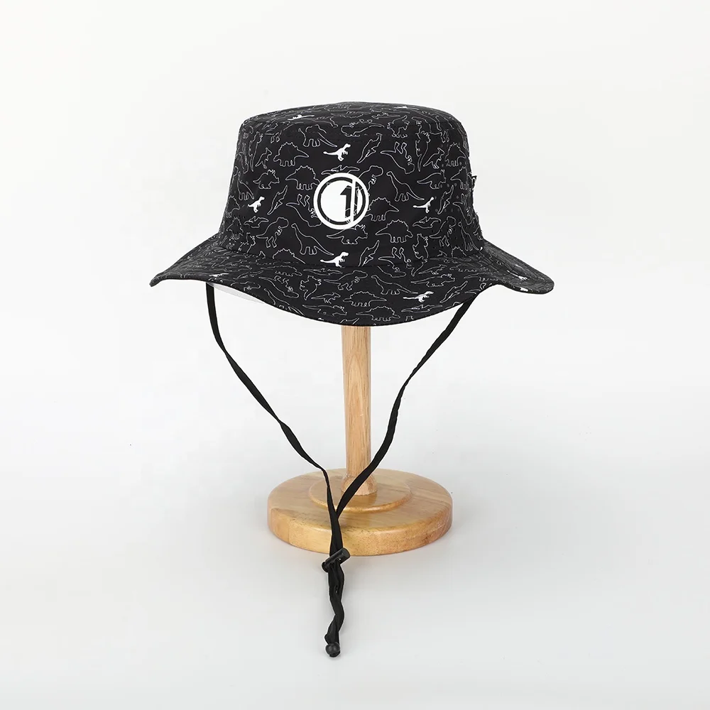Oem Custom High Quality Printed Logo Laser Cut Bucket Hat With String,Mens Fisherman Wide Brim Rope Safari Cap