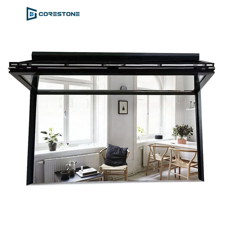 Aluminum Vertical Sliding Bi-folding Door Push Up Fold Up Window And Door Vertical Fold Up Windows For Storefront