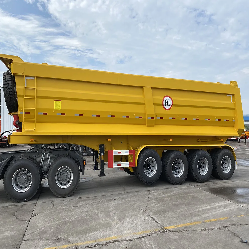 China 40 Ton 50 Ton Truck 3axles Rear Dumper Semi Trailers Tractor Hydraulic Dump Trailer