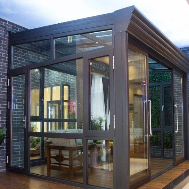 With free sample Orangerie Greenhouse Solarium Conservatory Prefab Free Standing Sunroom