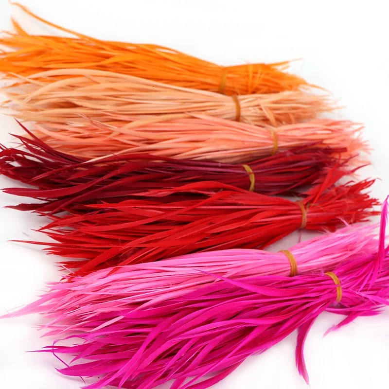 Natural Feathers wholesale cheap bulk dyed 10-20cm goose biot feathers for hair hats and shoes decoration