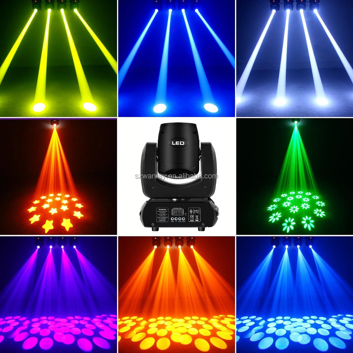Hot Selling Mini Moving Head 100W Beam Spot Light with 8 Prism for Disco Party Club Bar DJ Show Stage Lighting