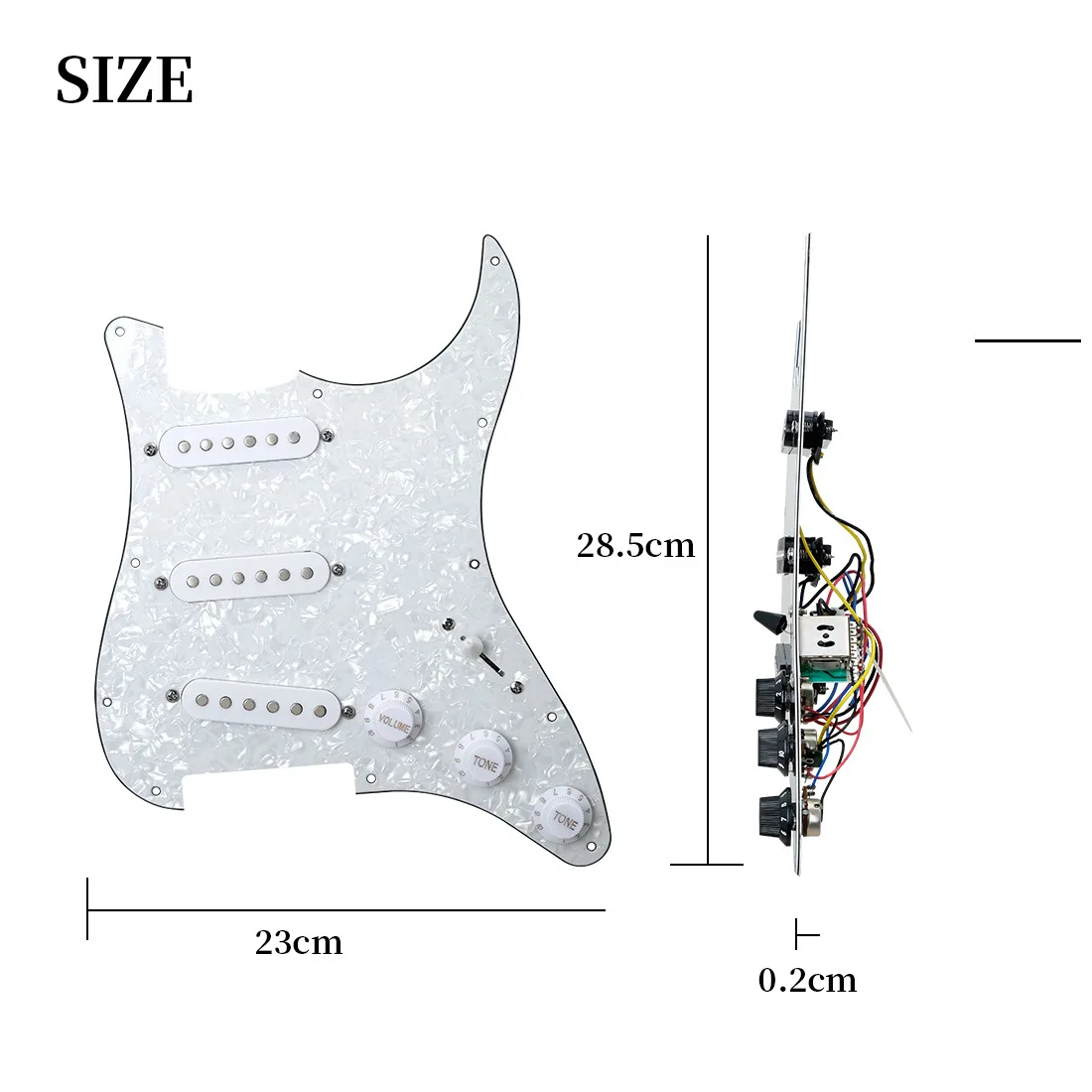 Electric Guitar Pickguard Pickups Loaded Prewired Black 11 Hole Single Coil Pickguard Pickups Parts for FD ST Style Guitar