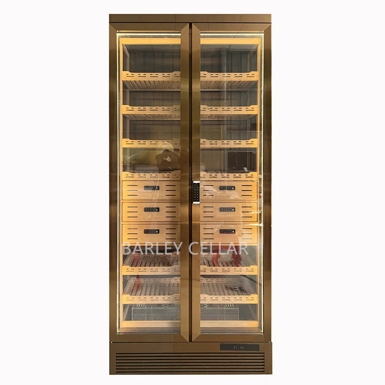BARLEY cellar high end heating glass door constant temperature cigar humidor display