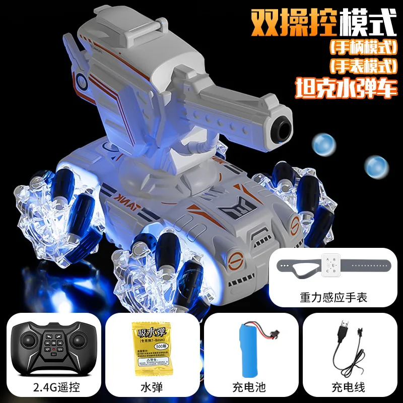 2023 New 2.4GHz Gesture RC Drifting Stunt Car 360 Rotate 12 Holes Blow Remote Control Bubbles Car Toys Tank For Kids