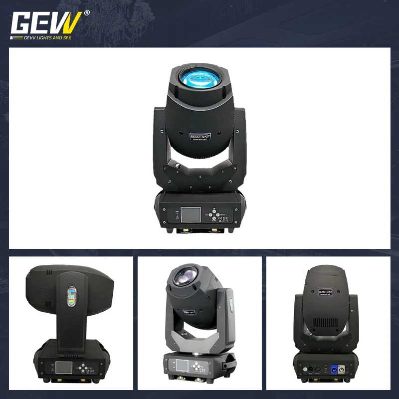 GEVV 200W DMX Control sharpy LED Spot Beam Gobo Moving Head Light for dj Stage