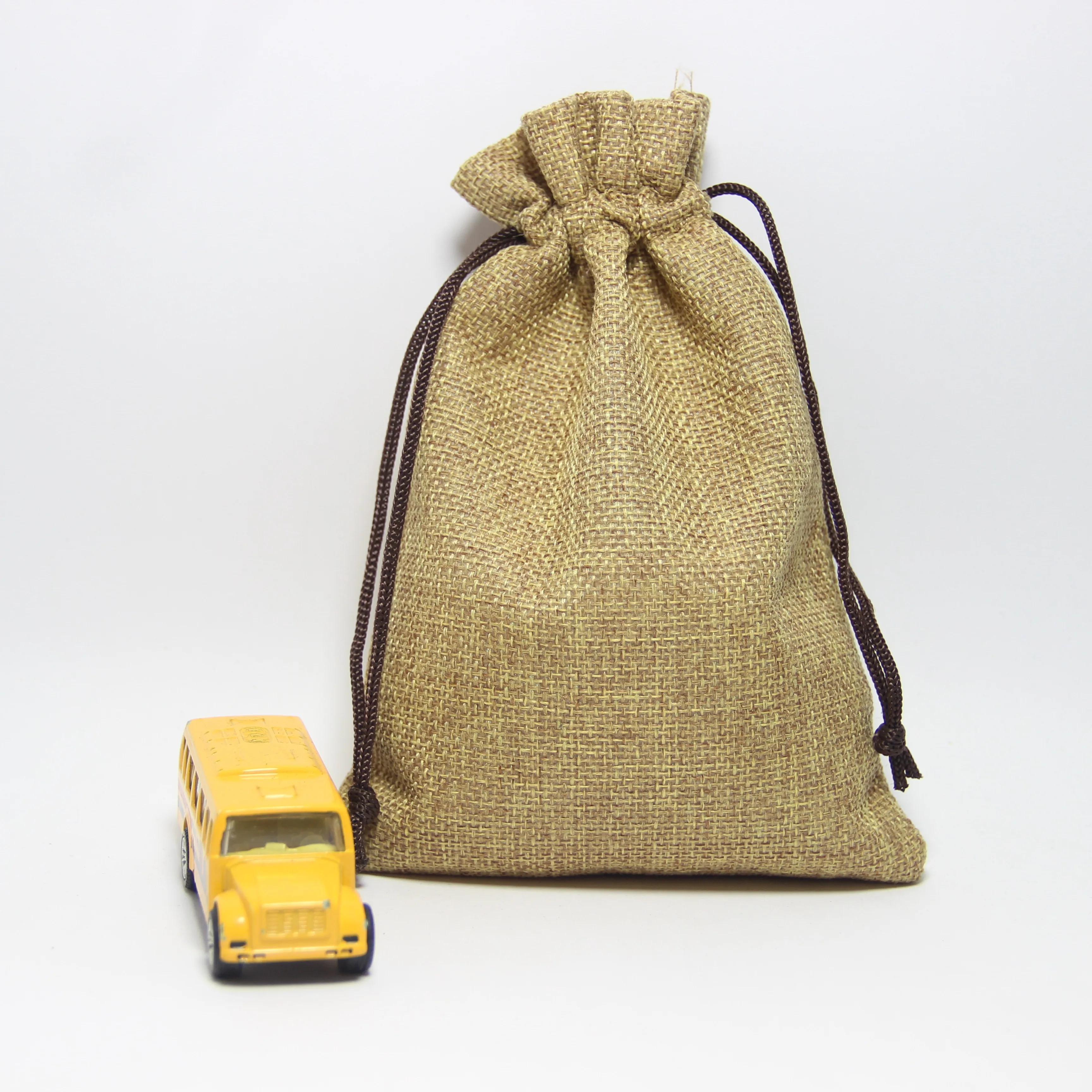 Pure natural linen bag, customizedlinen soybean storage bag, wheat collection bag, antique dust bag, drawstring bag