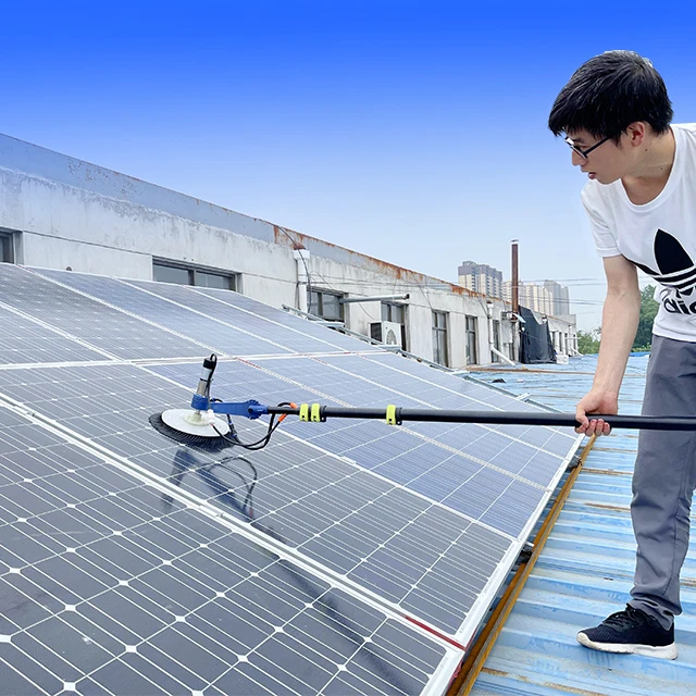 Extentool 3.5\ 5.5\7.5m solar panel photovoltaic cleaning roller robot equipment solar  cleaning tools with telescopic pole