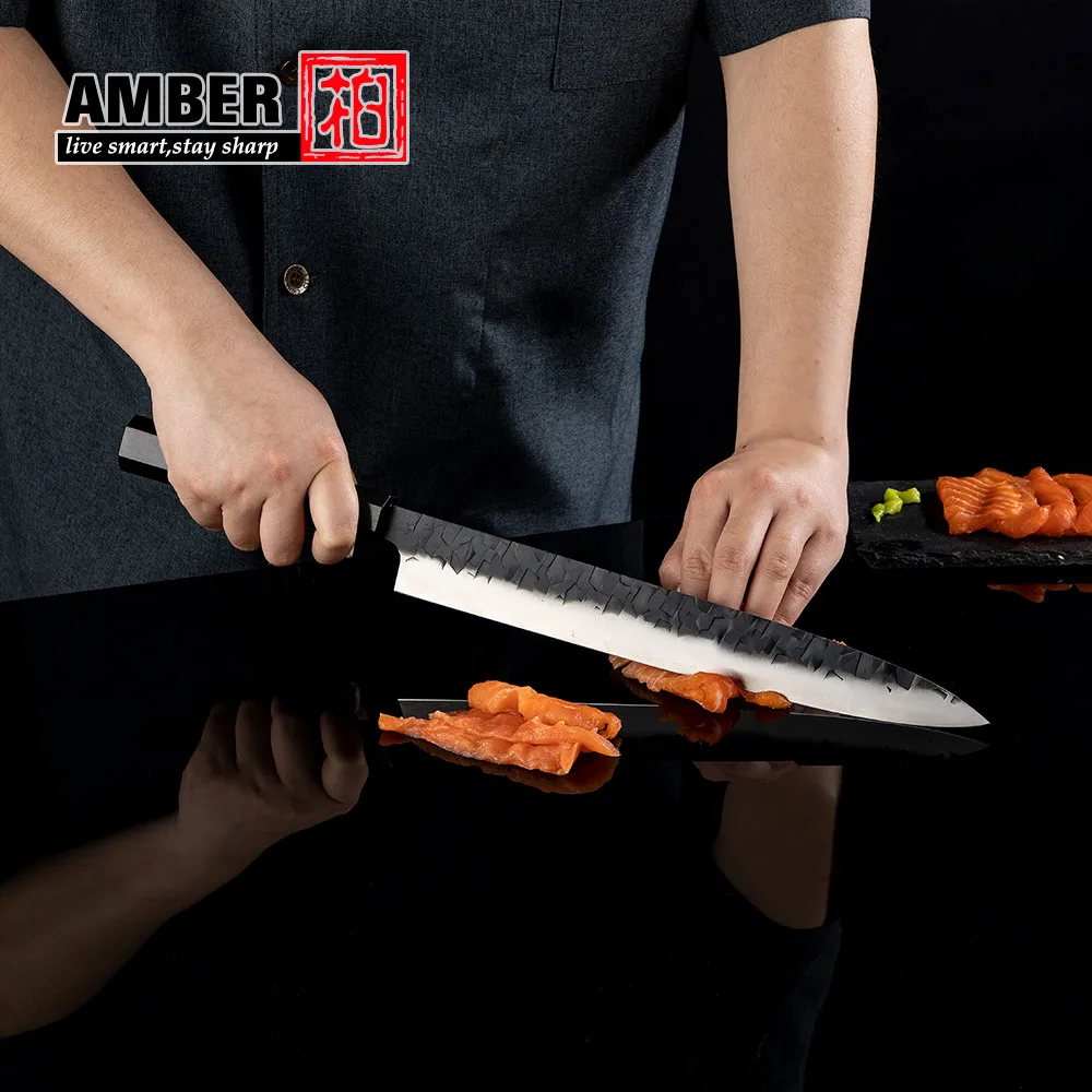 280mm aus10 high carbon professional salmon fish knife kitchen japanese knife yanagiba sushi knife with handle
