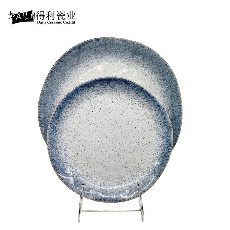 Egrand Eco-friendly Products America Style Restaurant Dinnerware  Shallow Plate for Hotel Restaurant Dessert Salad Display Plate