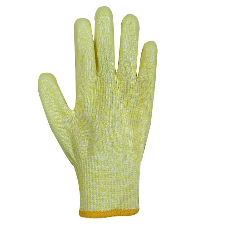 Custom Color HPPE Silicone Dipping Cut Resistant Gloves