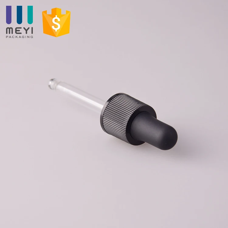18/415 black glass dropper pipette