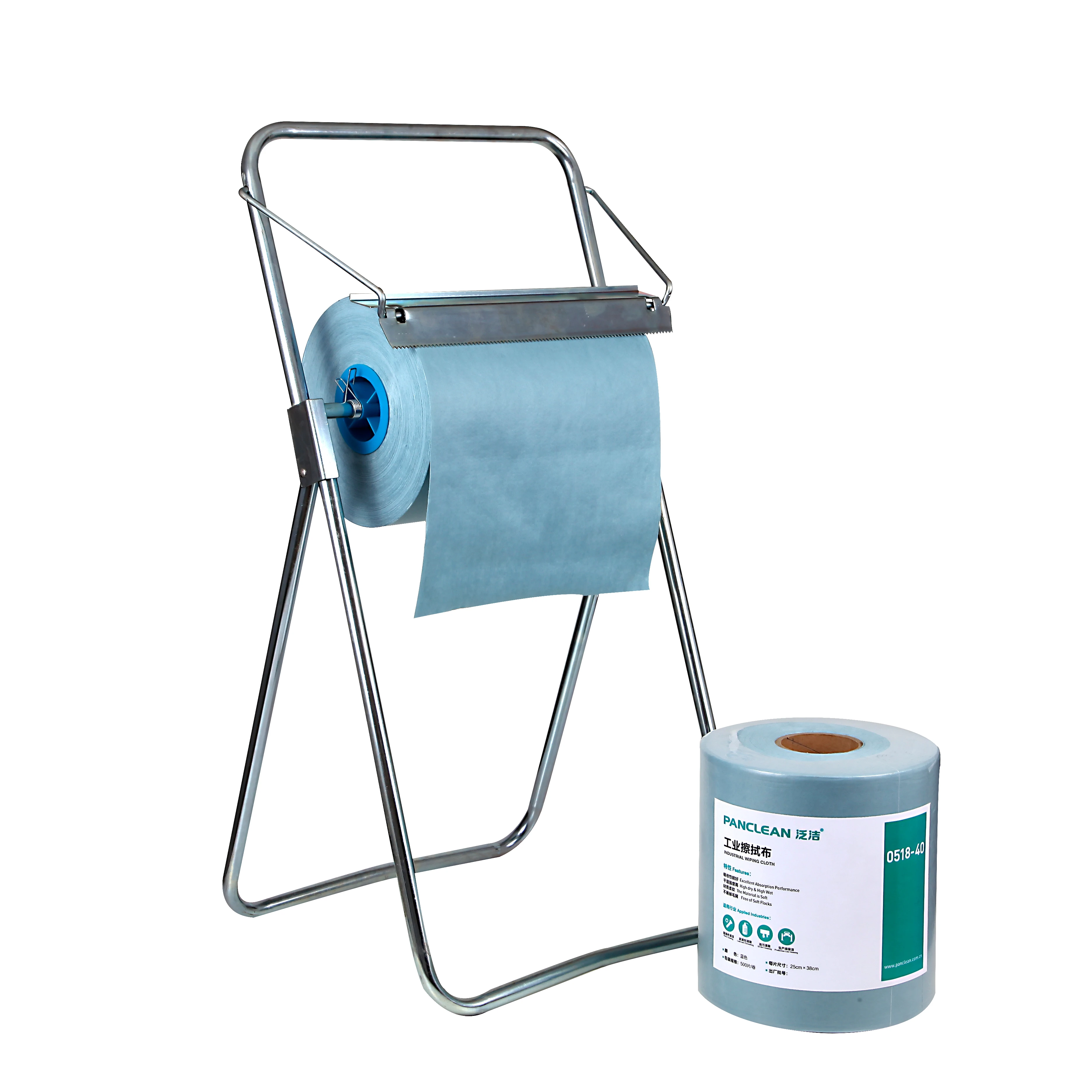 Blue Disposable Cloths Cleaning Wipes Roll Manufacturing Industrial Cloth