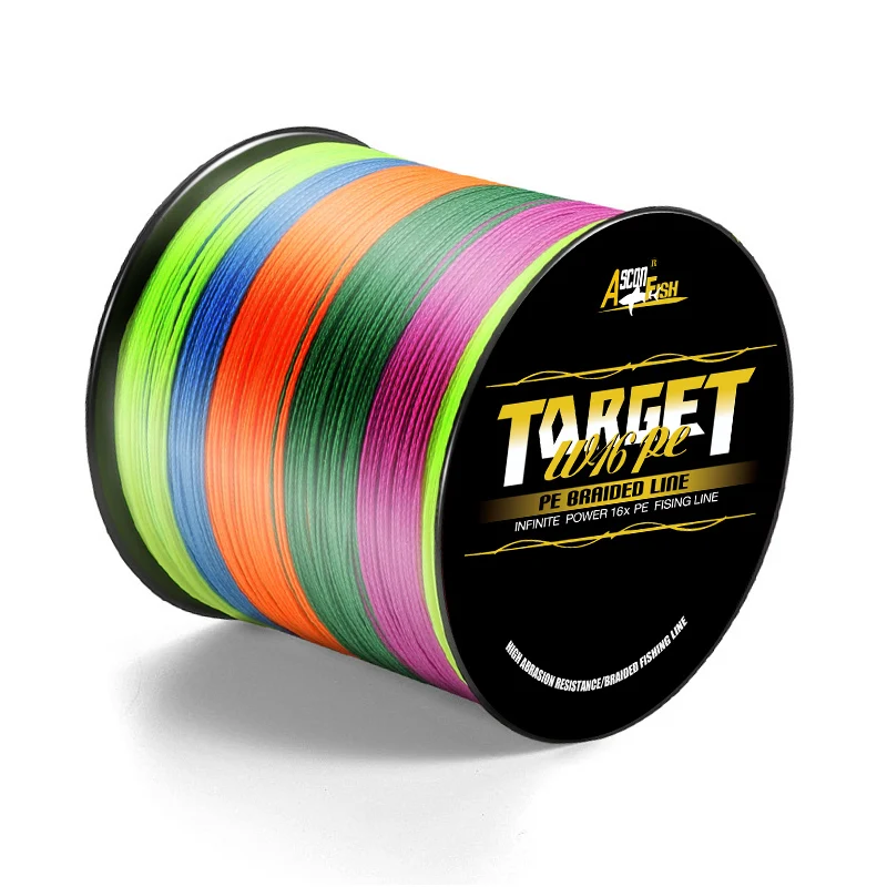 Super Strong 16 Strands 1000m Hollow Core Multifilament Tuna PE Braided Fishing Line Floating for River Fishing
