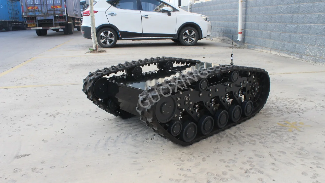 Guoxing PKT1300 Танк UGV внедорожный Интеллектуальный Дистанционно управляемый резиновый гусеничный мобильный робот Платформа шасси