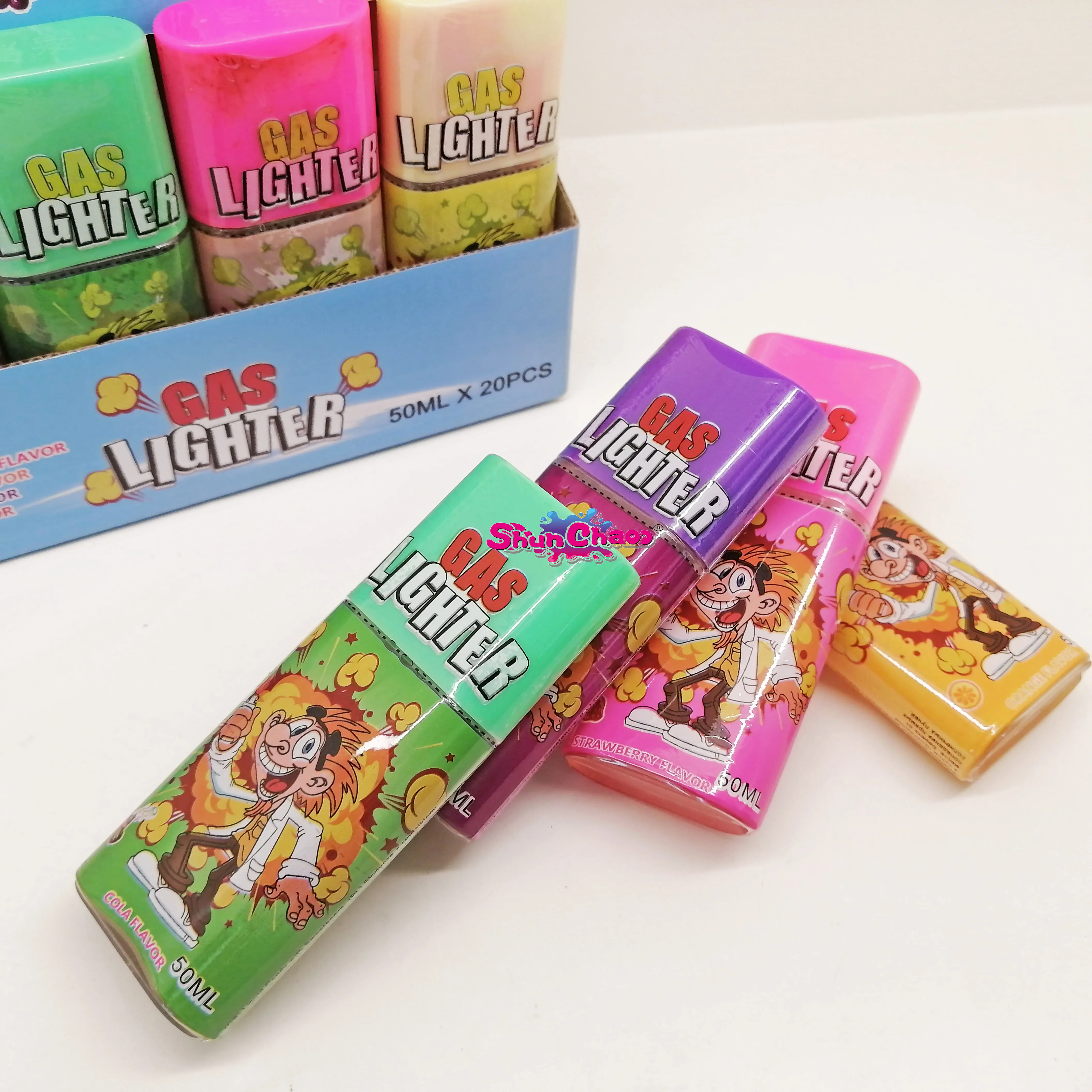 Exotic Fruity Flavor  Confectionery Snake Gas-Lighter Shape Toy Liquid Spray Candy  Attract To Children