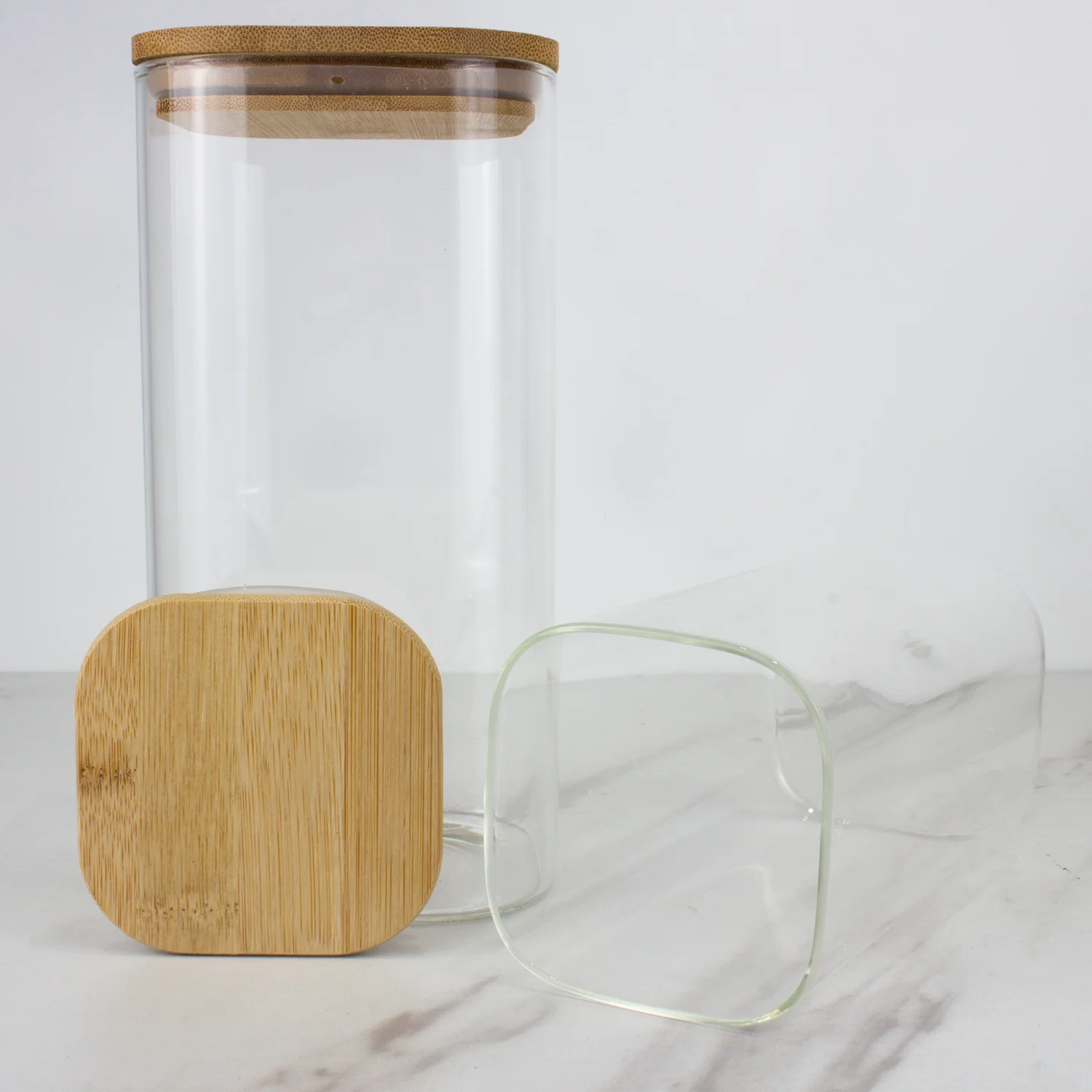 Wholesale Selling Eco-friendly kitchen storage glass jar use be candy coffee bulk food pasta