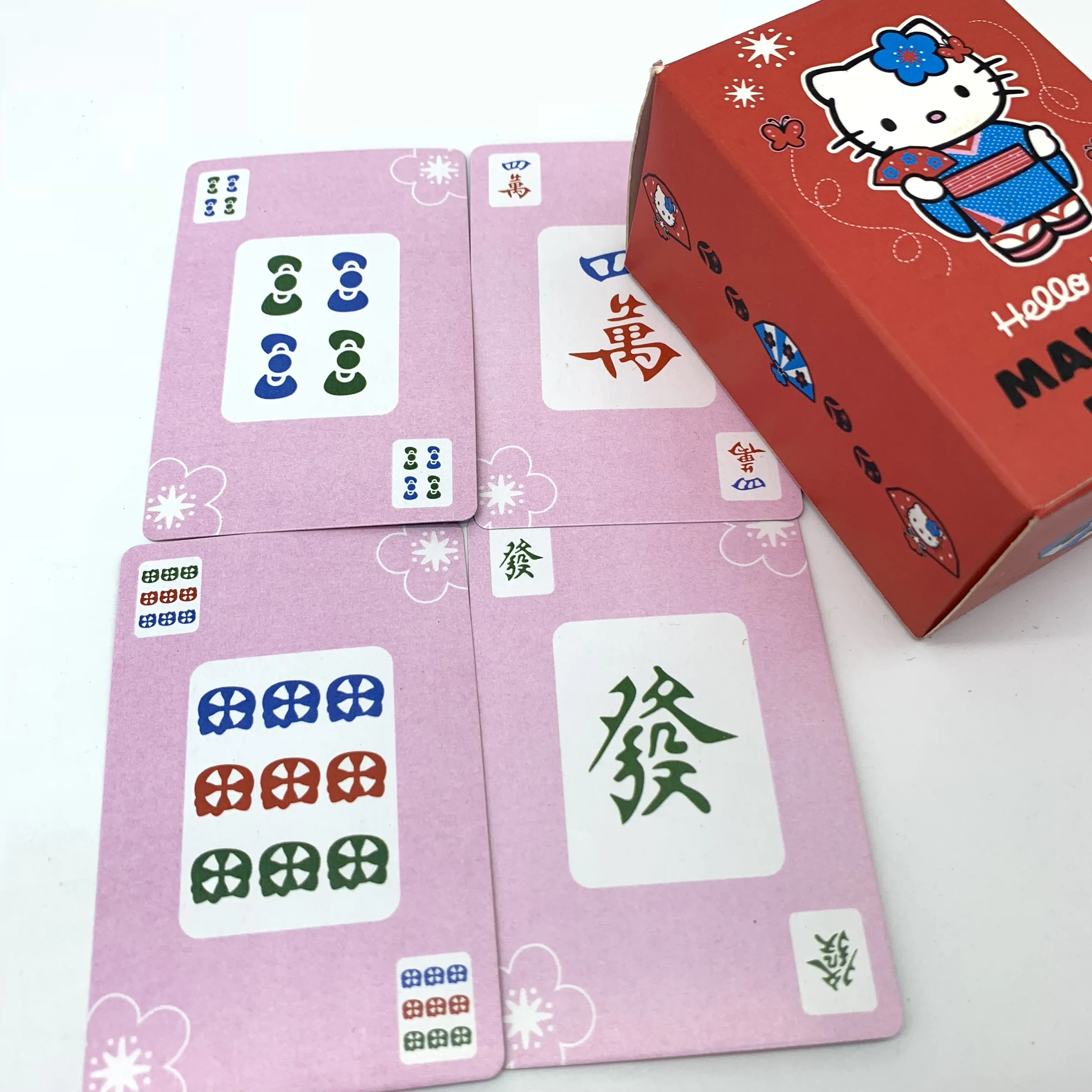  Пользовательская печать оптовая продажа персонализированный логотип Hellokitty игра маджонг карты настольные