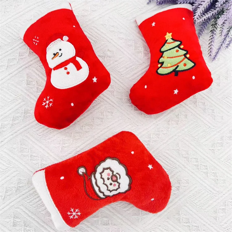 Boot shape christmas toy elk reindeer husky pet dog stuffed toy christmas for dogs