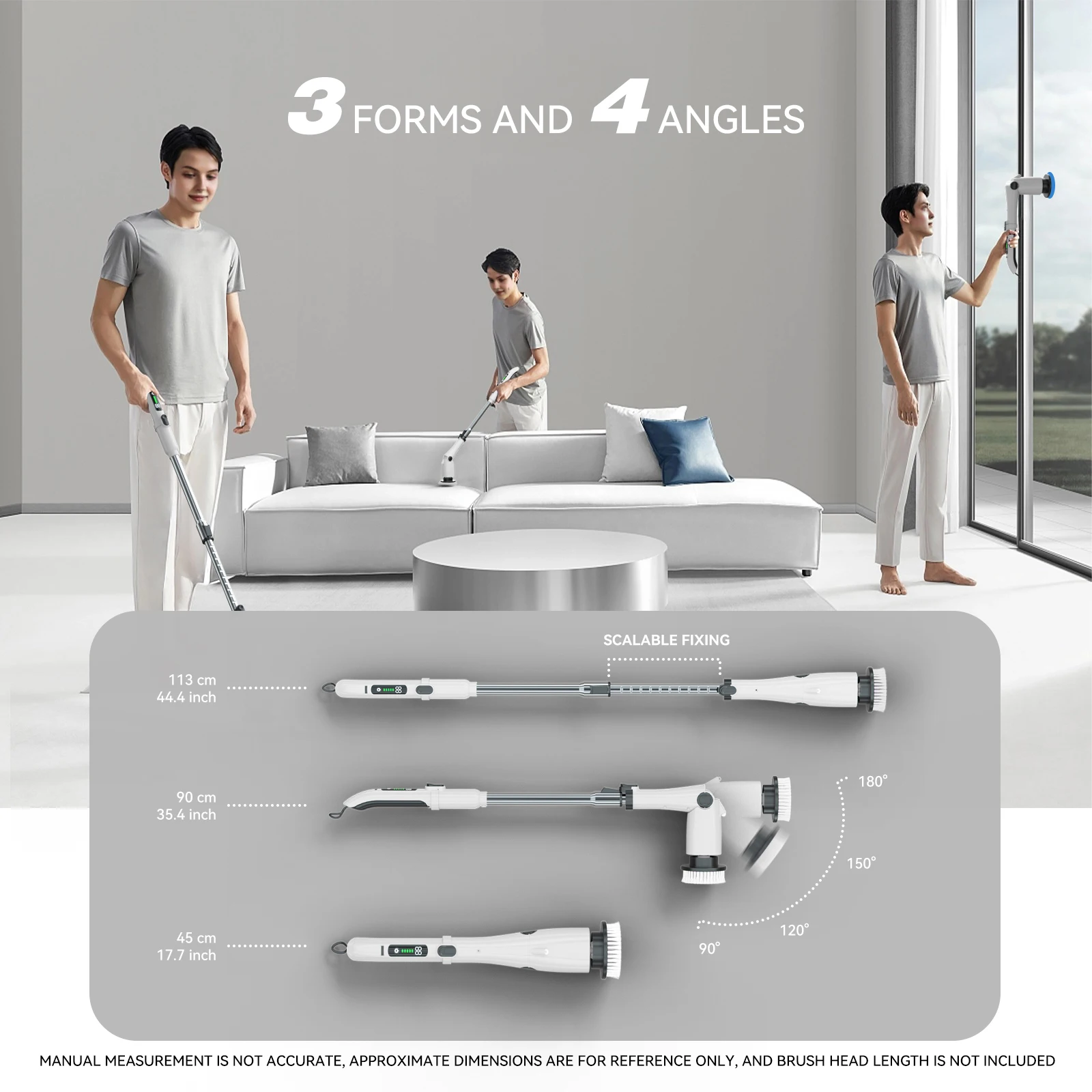 Wholesale Easy Use Electric Spin Scrubber Cleaning Brush 3 Speed Adjust 300 RPM, 400RPM, 500RPM Electric Cleaning Brush