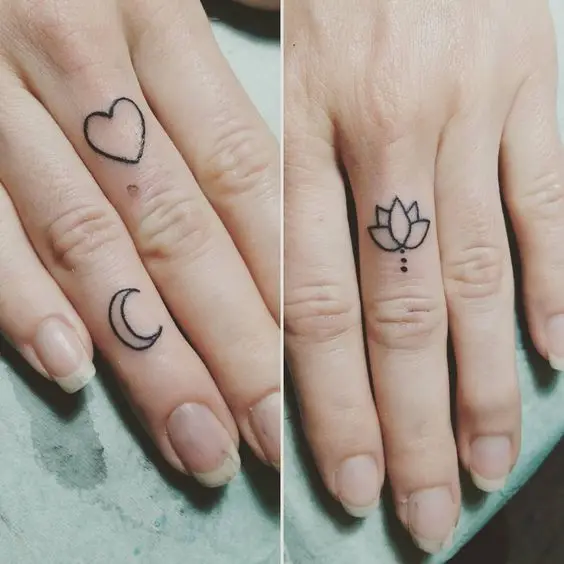 Matte blue semi-permanent fashion finger tattoo sticker for women juice inkbox long lasting 15 days realistic back temporary tat