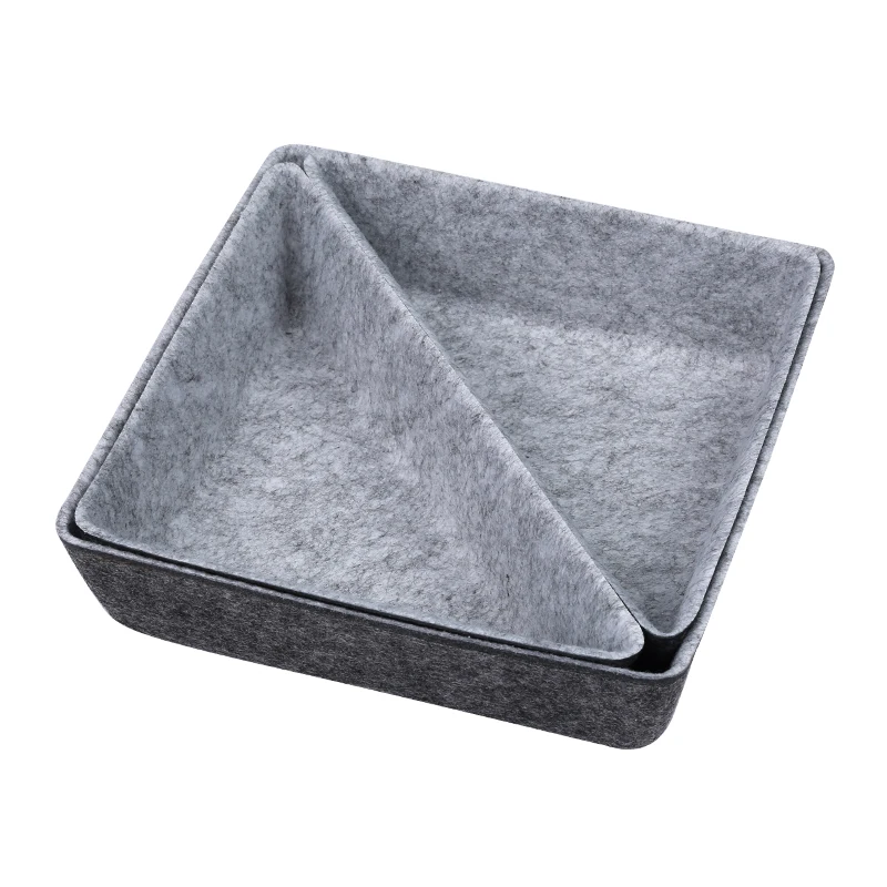 Integrated Felt Storage Box Stationery Sundry Storage Set Office Desk Drawer Storage Box