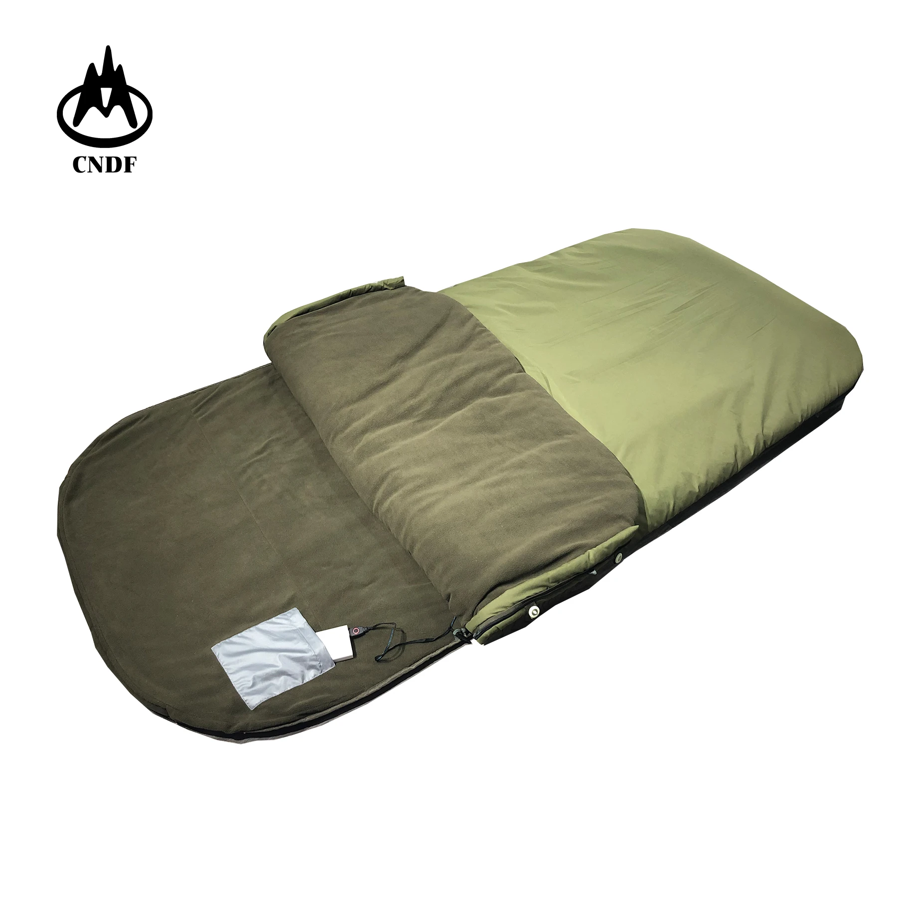 
heating sack for camp bed, warm for cold wet night, thermal fishing oxford shell fleece lining self-warming hunt sleep bag 