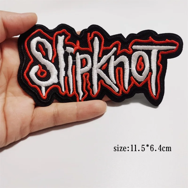 Patches Band Rock Letter for Clothing Thermoadhesive Patches Music Punk Badges Skull Hand Sewing Applique for Jacket