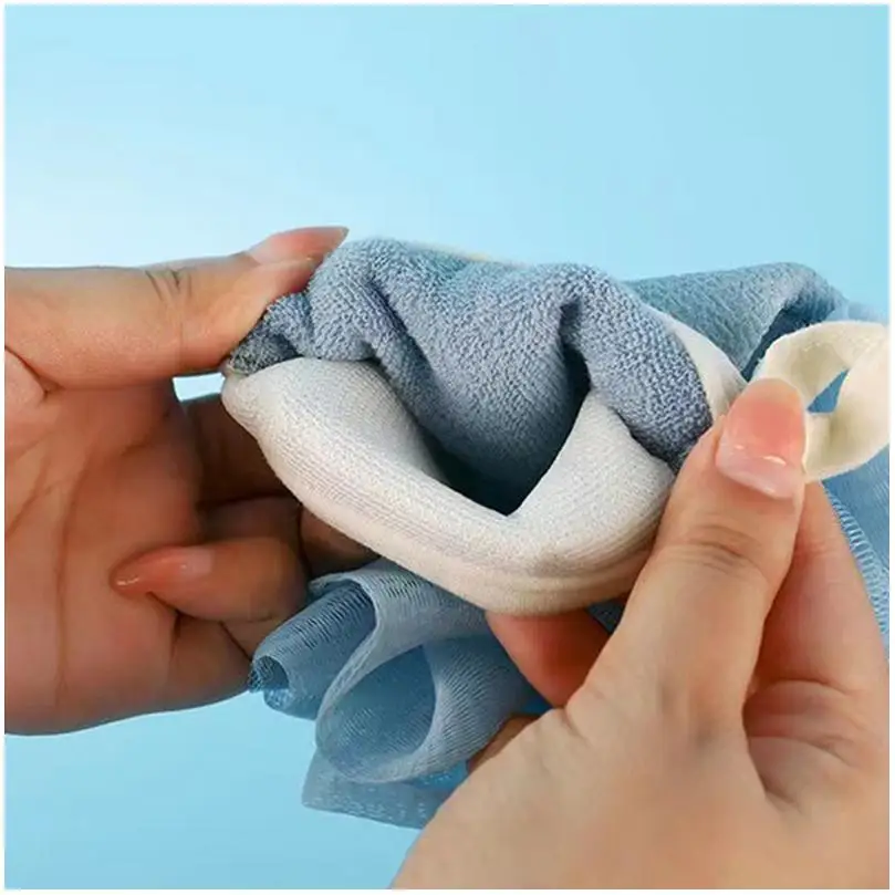Pet Bath Glove Thermal Transfer Exfoliating Loofah Polyester Sponge Fingerless Single Finger Soft Viscose Bath Gloves Lao
