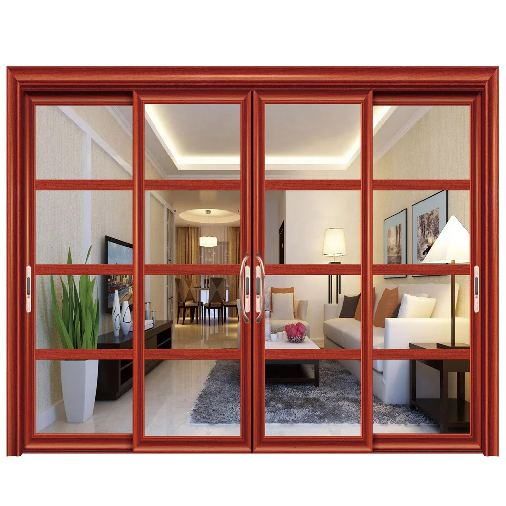 Modern interior decorative bedroom aluminium sliding door and window