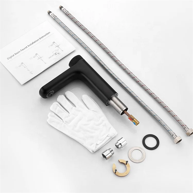 High Quality Water Saving Zinc Body Basin Tap Display Smart Faucet For Bathroom Washbasin Sink With Temperature Sensor