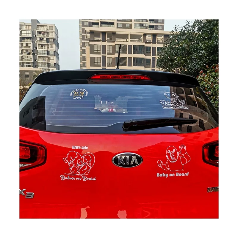 Customer logo design vinyl cool car stickers,baby in car stickers,PVC printing adhesive car decal