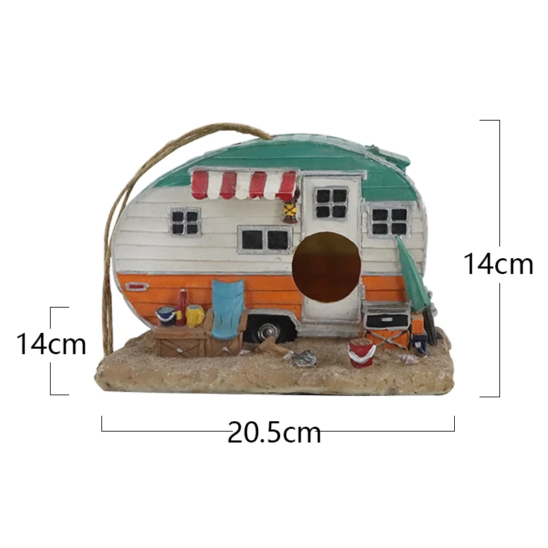 Resin Decoration Bird House Crafts Garden Ornaments