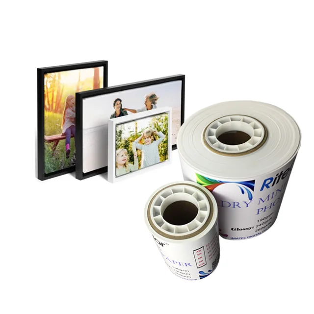 Waterproof Bright White Dry Minilab Microporous 240gsm RC Glossy Photo Paper