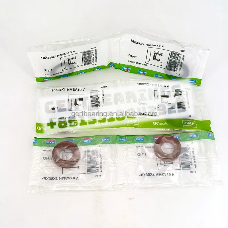 High Pumping Rate Original SKF Oil Seal 18X35X7 HMSA10V With Garter Spring Genuine SKF Oil Seal 18X35X7 HMSA10V Fluoro rubber