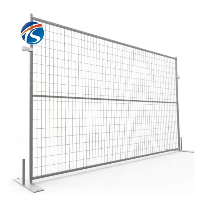 Galvanized outdoor portable metal 6 feet * 10 feet canada style base construction site temporary fence panel