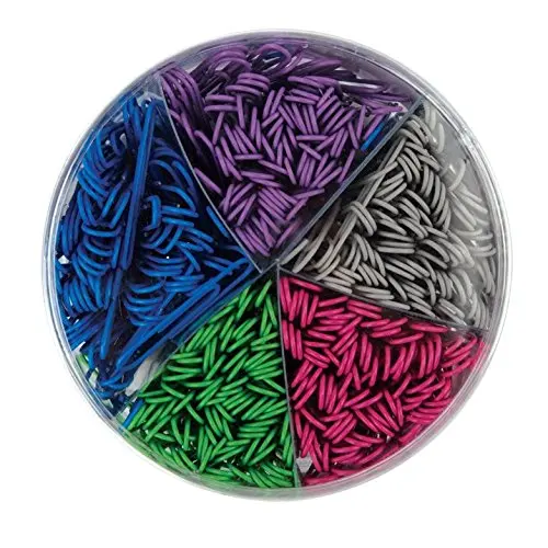 Assorted Colors Jumbo Gem Paper Clips Vinyl Coated, In Pack Of 450Pcs