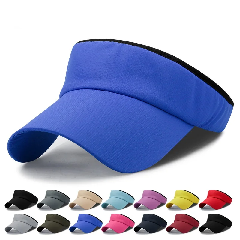 OEM ODM Golf Visor Top Empty Hat Blank Visor Sun Hats Custom UV Tennis Plain Visor Cap