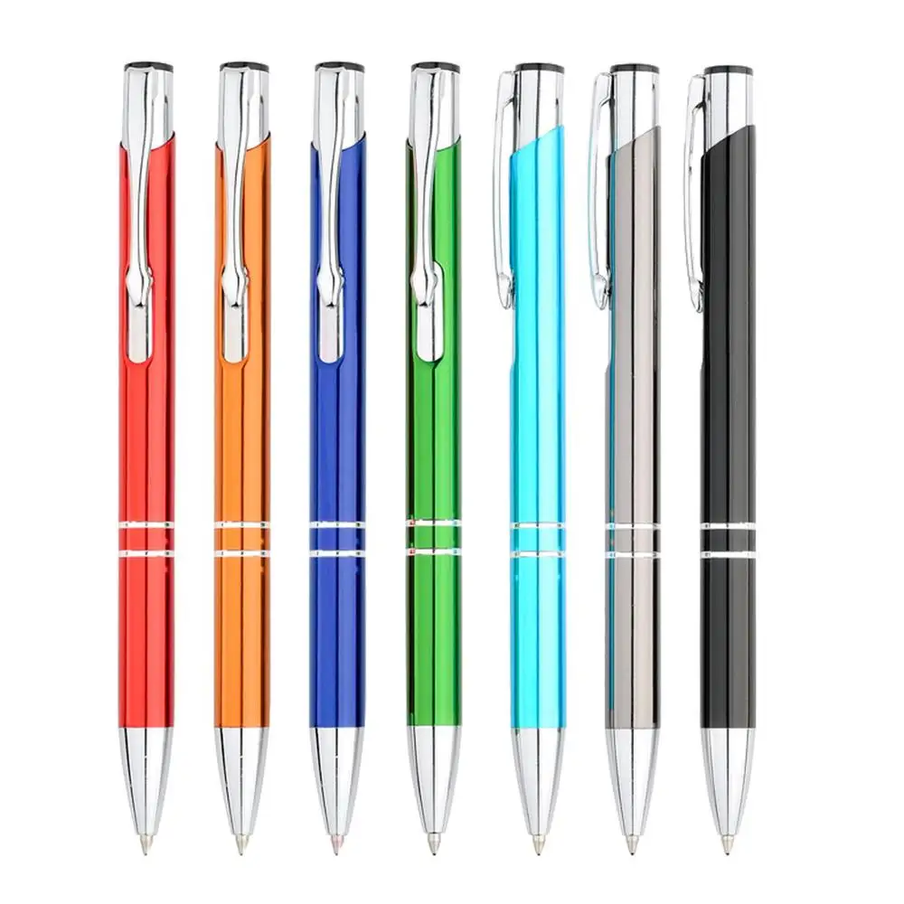Оптовая продажа, роскошная металлическая шариковая ручка с логотипом, алюминиевая Шариковая ручка для рекламы