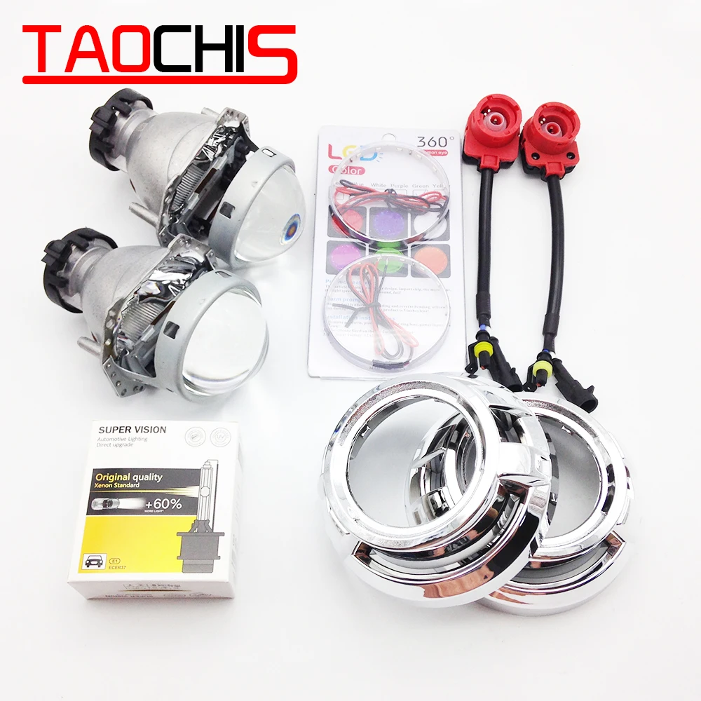 TAOCHIS Автомобильные фары hid Bi ксеноновые лампы головного света объектив проектора для Hella 3R G5 D2S D1S D3S D4S с кожухом дьявольские глаза