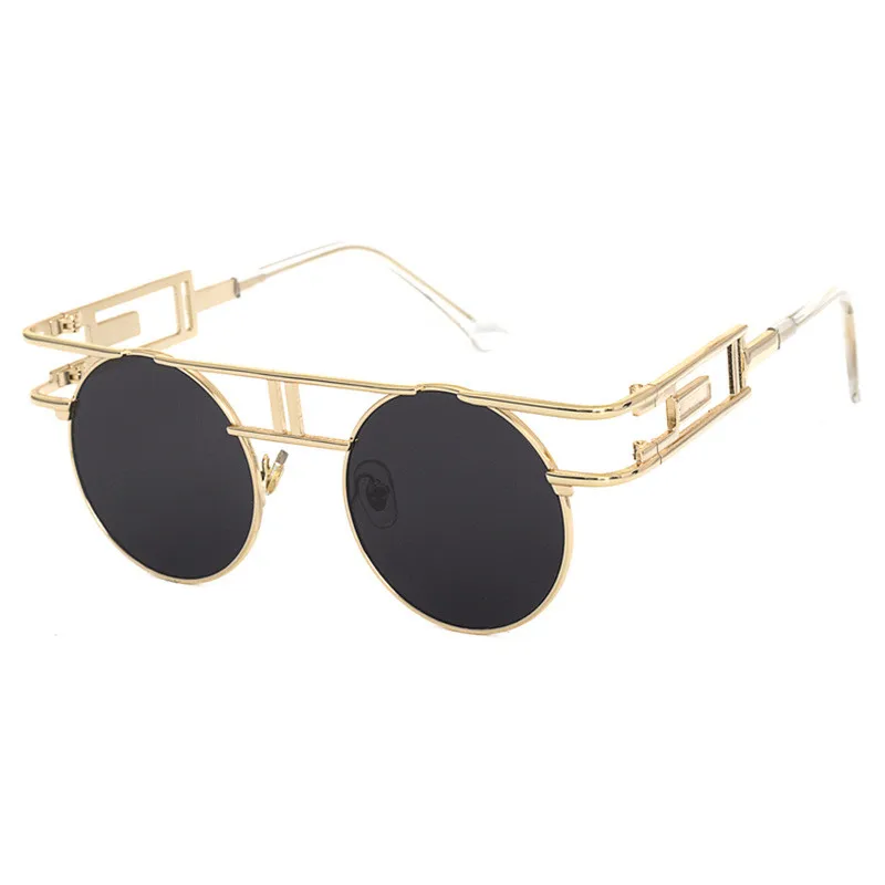 High quality fashion sunglasses Dazzling reflective Punk Retro sunglasses for women UV400