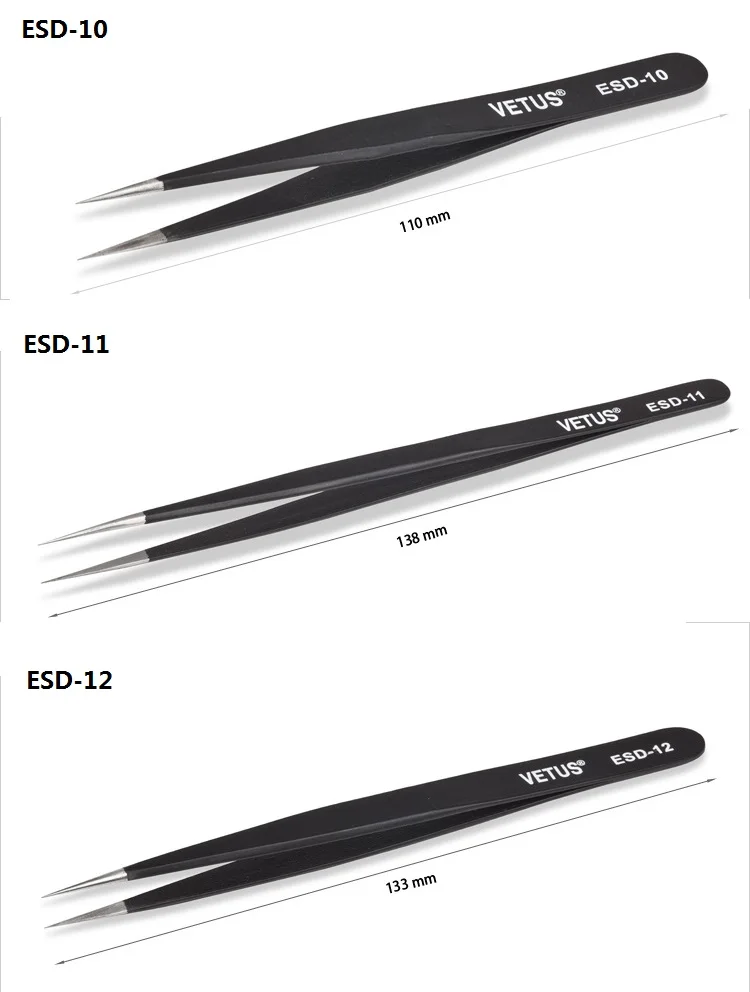 VETUS Popular Design Stand Extension Private Label Supply Set Eyelash Extension Tweezer With Your Own Logo