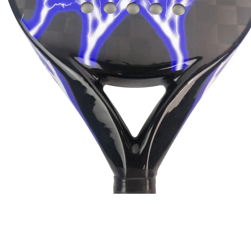 DunRun Custom Professional Black And Blue Pu Grip Adult 18K Padel Racket Factory